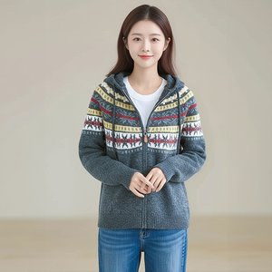 [플로레센스]린케프렌치노르딕집업가디건2종