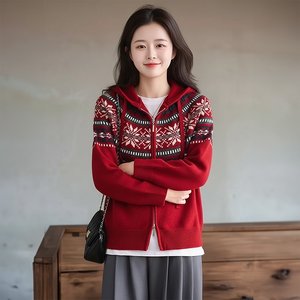 [플로레센스]린케프렌치노르딕집업가디건2종