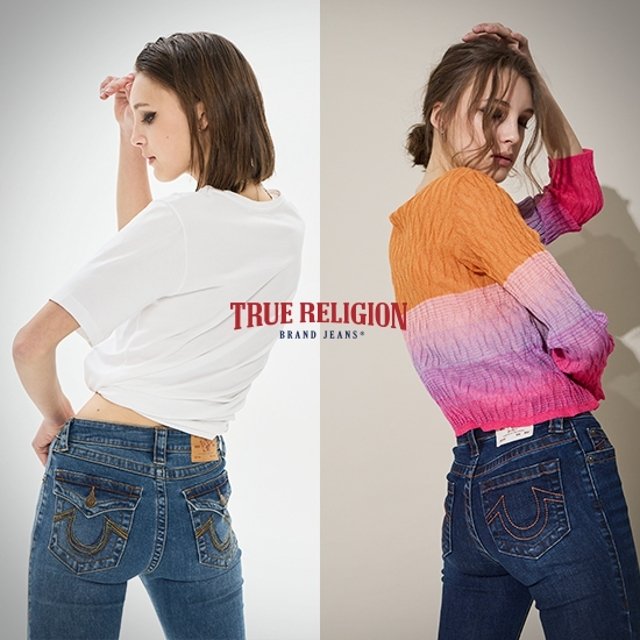 트루릴리전 23SS 봄 코튼 데님 팬츠 2종, 여성 (세미플레어핏)