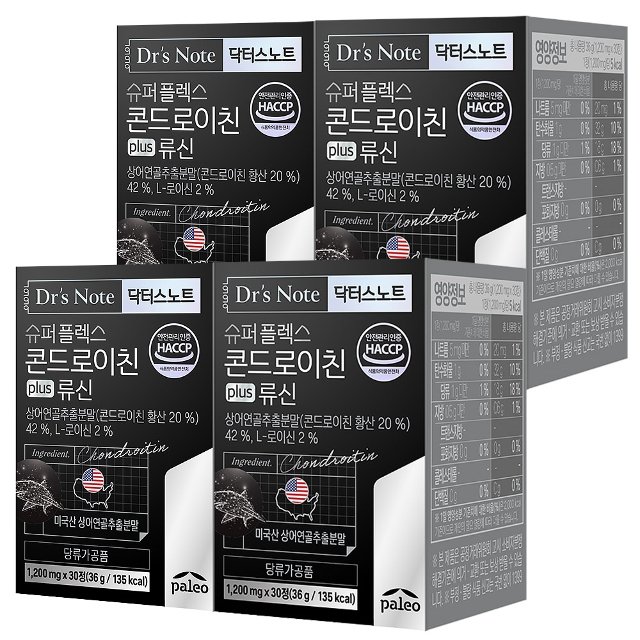 팔레오 닥터스노트 콘드로이친 plus 류신 4박스 4개월분