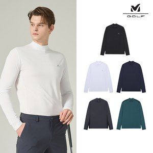 [프리미엄] 밀레골프 26SS 최신상! 에어 쿨 메시 긴팔 셔츠 5종 세트, 남성