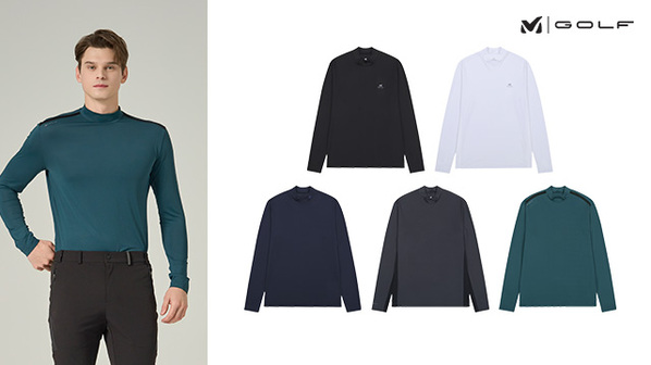 [프리미엄] 밀레골프 26SS 최신상! 에어 쿨 메시 긴팔 셔츠 5종 세트, 남성