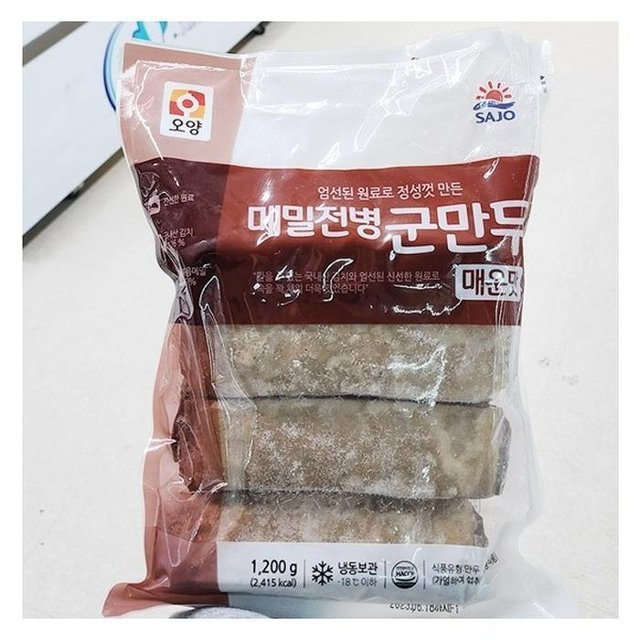 오양 (냉) 매운메밀전병군만두 1.2kg x 1개 e32002