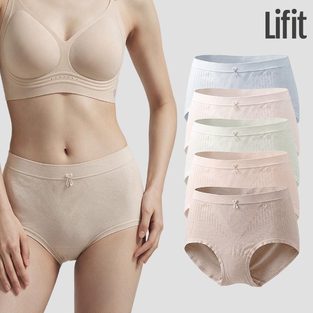 보드레  팬티 [5종 세트] 무봉제 심리스 노라인 데일리 팬티