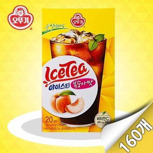 [오뚜기] 아이스티 복숭아맛 (14g x 20개) x 8입