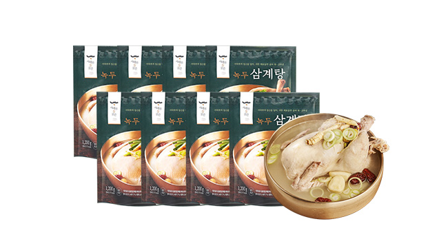 [요리연구가 이보은의 선택!] 사대부집곳간 녹두삼계탕 1.2kg × 8팩 (총 9.6kg)