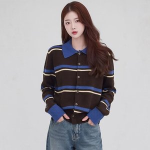 [플로레센스]프렌치스트라이프니트가디건2종