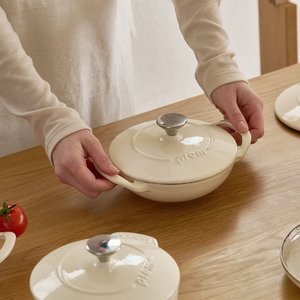 프렘 무쇠냄비 라이트베이지 2종세트 (16cm미니웍+16cm라이스팟)