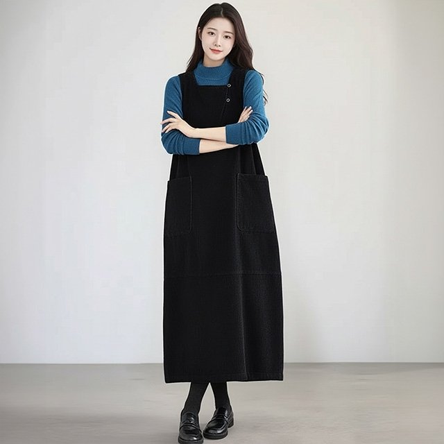 [플로레센스]코듀로이레이어드포켓원피스(색상선택)
