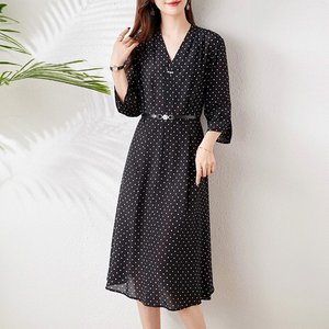 [헬리꽁땡] 잔도트 브이넥 쉬폰 원피스+벨트