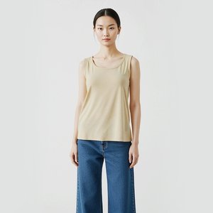 [샵앤] 국산 여성 스퀘어넥 무지 베이직 민소매 티셔츠 DAI-WSH-20767