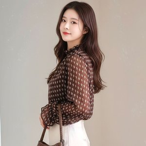 [헬리꽁땡]세레니따넥프릴블라우스