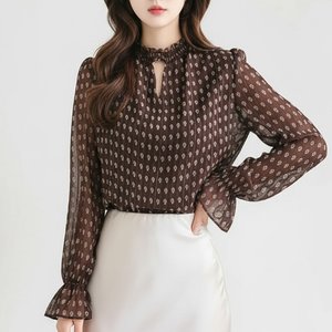[헬리꽁땡]세레니따넥프릴블라우스