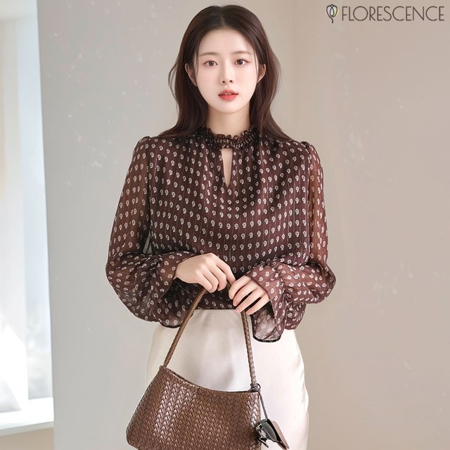 [헬리꽁땡]세레니따넥프릴블라우스
