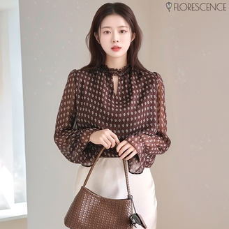 [헬리꽁땡]세레니따넥프릴블라우스