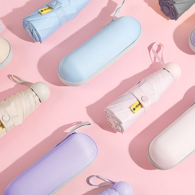 [1+1] 초경량 자외선차단 미니 우산/양산+보관케이스 포함
