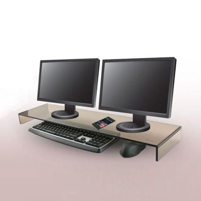 듀얼 모니터 받침대 유리 모니터 거치대 210x820 BR (WFHRM4H)