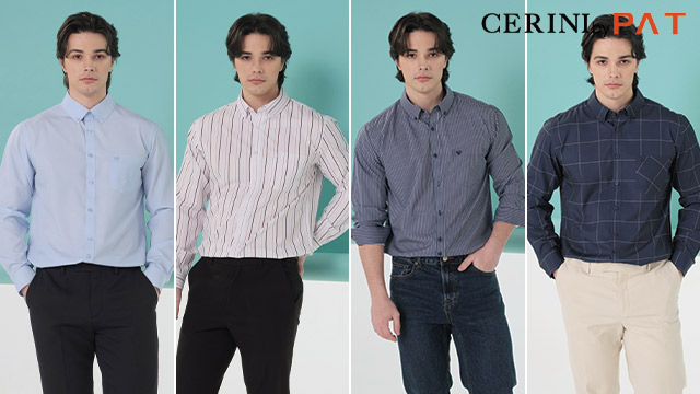 25SS CERINI by PAT 남성 워셔블 스판 셔츠 4종