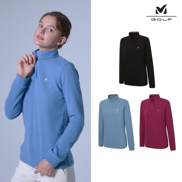 밀레골프 파격특가! 기모 하프 집업 셔츠 3종, 여성