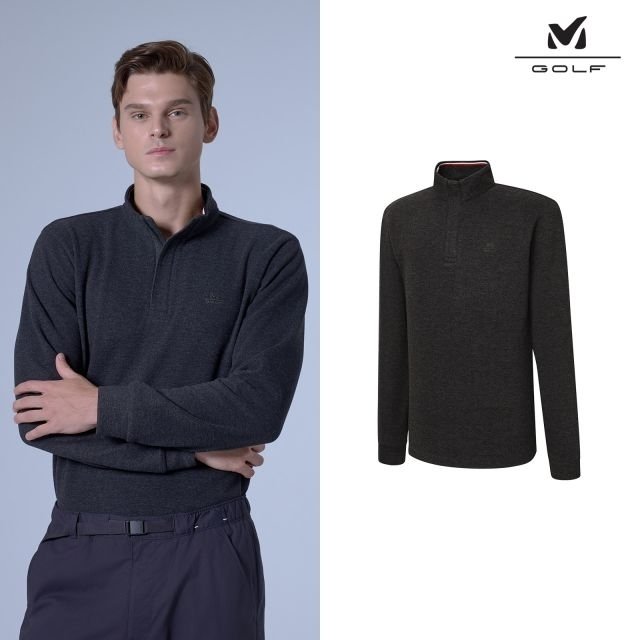 밀레골프 파격특가! 기모 하프 집업 셔츠 3종, 남성