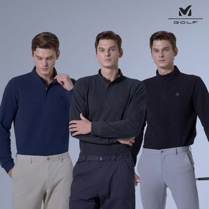 밀레골프 파격특가! 기모 하프 집업 셔츠 3종, 남성