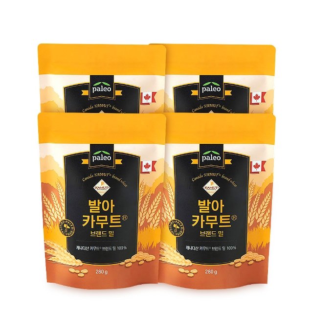 팔레오 발아 카무트 브랜드 호라산밀 280g 4팩