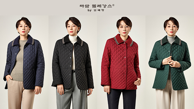 26FW 마담엘레강스 아벨 니트카라 퀼팅 자켓