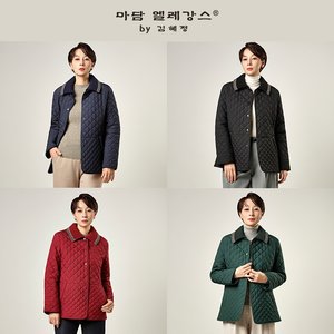 26FW 마담엘레강스 아벨 니트카라 퀼팅 자켓