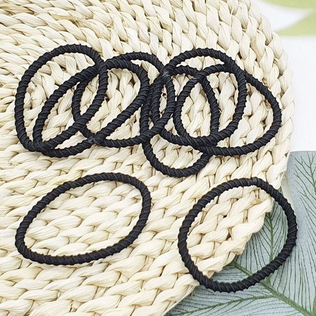 악세사리끈 로프 고무줄 10p 블랙 (WFI8RAX)