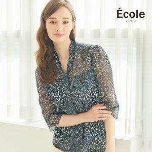 (백화점판매동일상품)25SS 에꼴드파리 쿨쉬폰 썸머 블라우스 3종