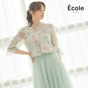 (백화점판매동일상품)25SS 에꼴드파리 쿨쉬폰 썸머 블라우스 3종