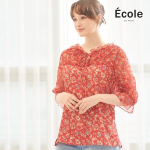 (백화점판매동일상품)25SS 에꼴드파리 쿨쉬폰 썸머 블라우스 3종