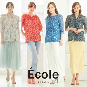 (백화점판매동일상품)25SS 에꼴드파리 쿨쉬폰 썸머 블라우스 3종