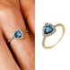 골드앤 14K 아틀란티스 런던블루 토파즈 반지