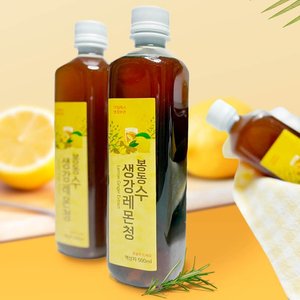 국내산 100 봉동 무방부제 생강레몬청 500ml
