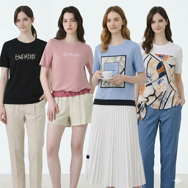 올리브그린 A35 24SS 아트웍티셔츠 블라우스 4종