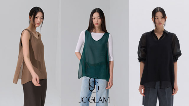 (강력추천) 26SS JC글램 몸매커버 쉬폰 베스트 3종