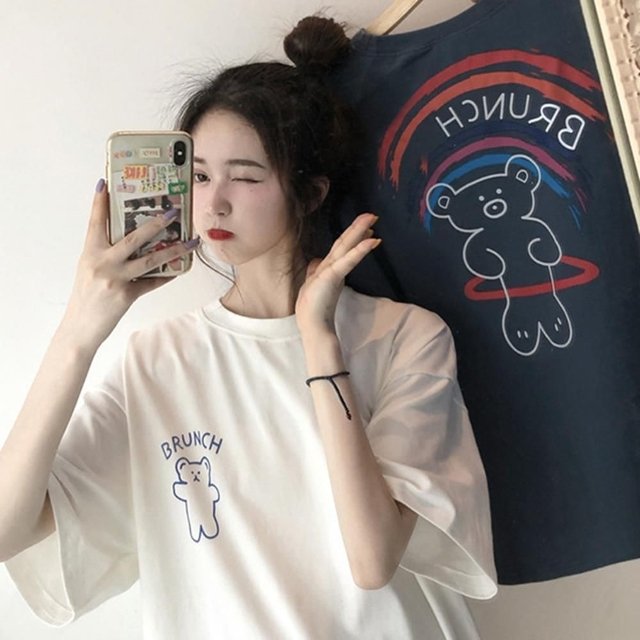 캐쥬얼 박스티 20대 40성 티셔츠 여성티셔츠 직장인 (WE60262)