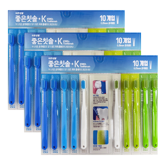 좋은칫솔K 초극세모 10개+10개+10개+사은품 4개 증정!