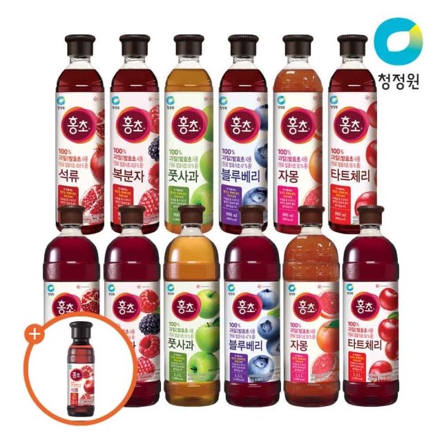 청정원 홍초 1.5L + 900ml 골라담기 + (증정)홍초 석류 250ml