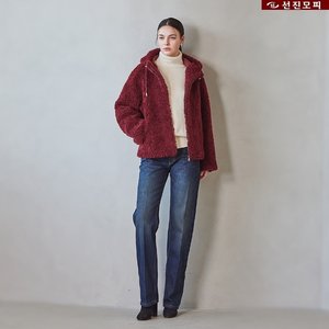 선진모피 컬리 후드 자켓 1종