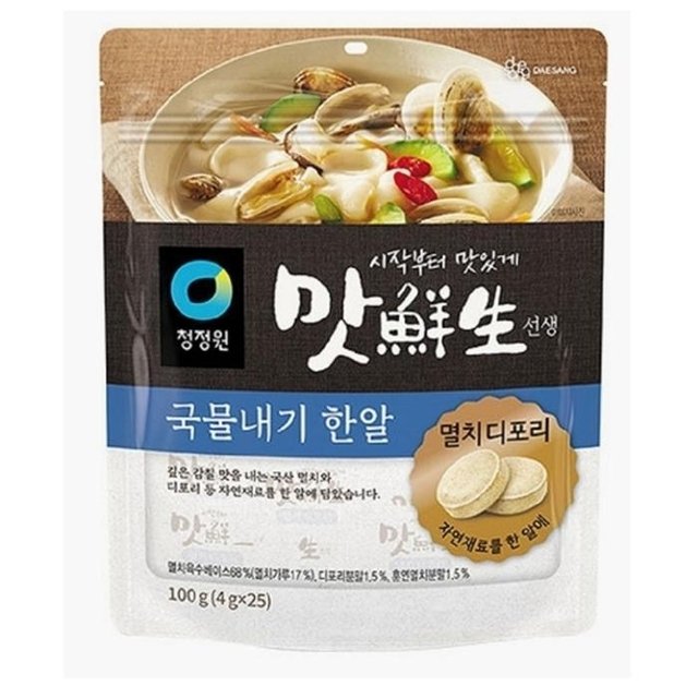 청정원 맛선생 멸치디포리 국물내기 한알 100g(25개입) 1+1 총2개맛있는 간편식 한국식품