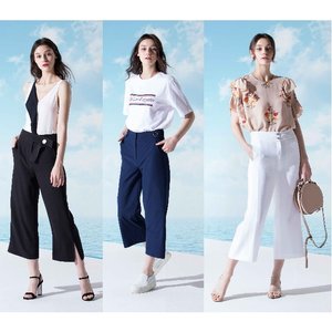 [쇼핑엔티 단독방송] 크리스탈블루 와이드 핏 팬츠 3종