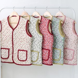 신상 엄마선물 코듀로이 퀼팅조끼 김장 캠핑 홈웨어 융털조끼