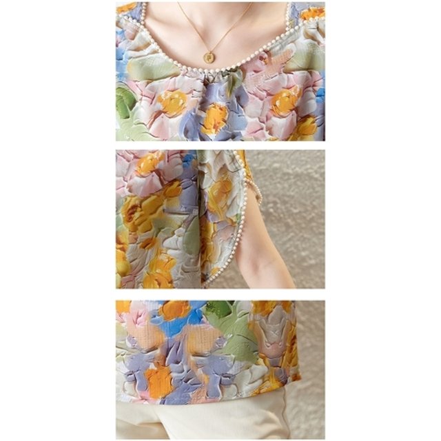 [비니브] 바티스 진주장식 블라우스