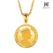 [골드앤] 순금 24K 퀸오브 엘리자베스 코인 목걸이 소_7.5g