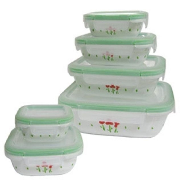 코렐 루즈트리오 반찬통 직사각 475mL 냉장보관 밀폐 (WF76145)