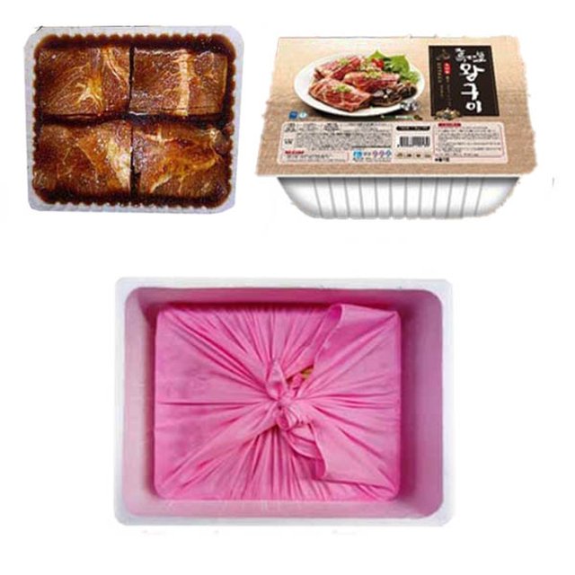 엄마손 흑마늘 돼지왕구이-1박스(1.4kgx10팩) 40대무뼈갈비40인분,돼지갈비,양념갈비,선물세트