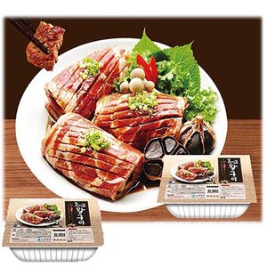 엄마손 흑마늘 돼지왕구이-1박스(1.4kgx10팩) 40대무뼈갈비40인분,돼지갈비,양념갈비,선물세트