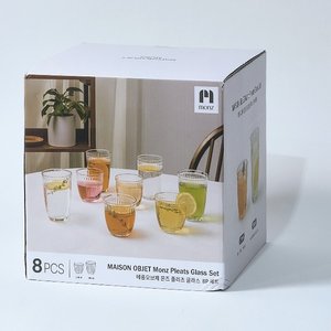 [코스트코]메종오브제 몬즈 플리츠 글라스세트 8P